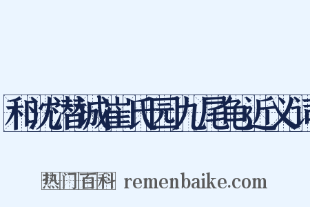 和沈潜诚崔氏园九尾龟近义词是什么意思的图片